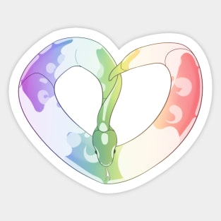 Ball Python Heart (Pride Design) Sticker